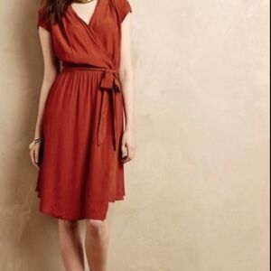 Maeve Rust Midi Dress